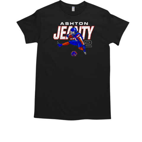 Ashton Jeanty No.2 Boise State Broncos Football T-Shirt