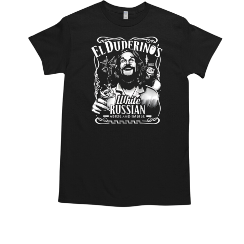 El Duderino's White Russian Abide and Imbibe T-Shirt