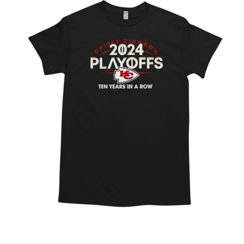 Kansas City Chiefs 2024 NFL Playoffs Ten Years In A Row T-Shirt