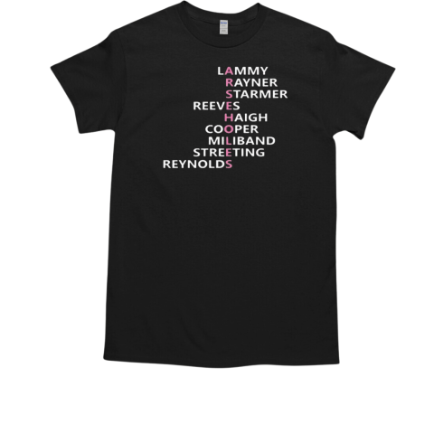 Lammy Rayner Starmer Reeves Haigh Cooper Miliband Streeting Reynolds T-Shirt