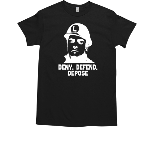 Luigi Mangione Super Mario hat Deny Defend Depose T-Shirt