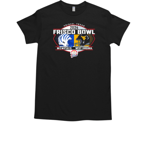 Memphis vs West Virginia 2024 Frisco Bowl Frisco, TX Dueling Helmet T-Shirt