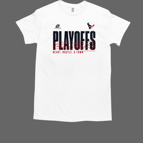 Houston Texans 2024 NFL Playoffs Heart Hustle H Town T-Shirt