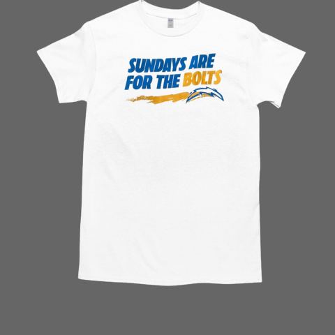 Sundays are for the bolts Los Angeles Chargers logo T-Shirt