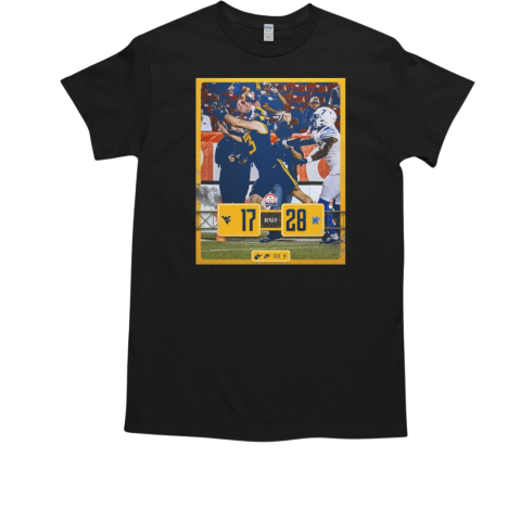 Haft In Frisco West Virginia Mountaineers Vs Memphis Tigers 17 – 28 Score Scooter's Coffee Frisco Bowl T-Shirt