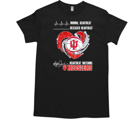 Heartbeat Watching Indiana Hoosiers 2025 T-Shirt