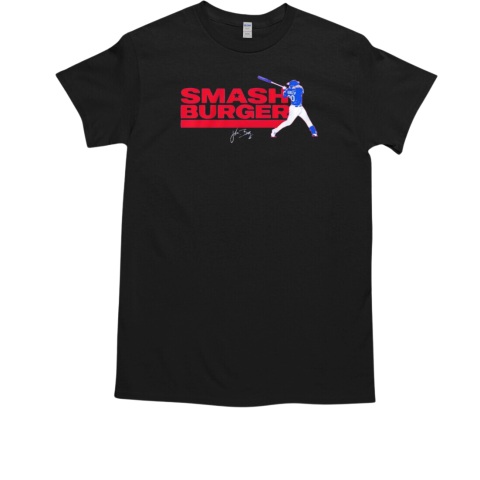 Jake Burger Texas Rangers Smash Burger signature T-Shirt