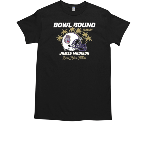 JMU Boca Raton Bowl Bound 12 18 24 Helmet T-Shirt