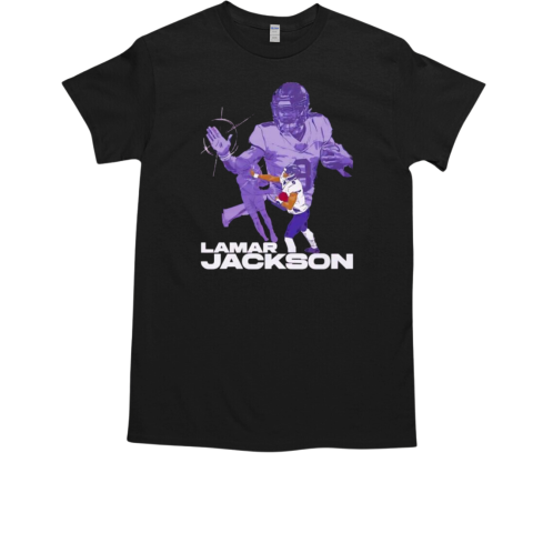 Lamar Jackson Baltimore Ravens Football stiff arm T-Shirt