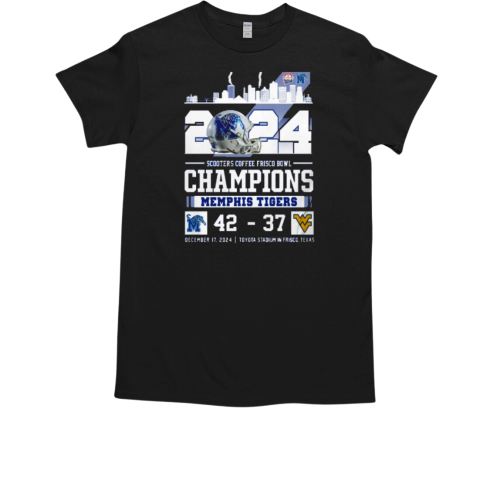 Memphis Tigers 2024 Scooters Coffee Frisco Bowl Champions T-Shirt