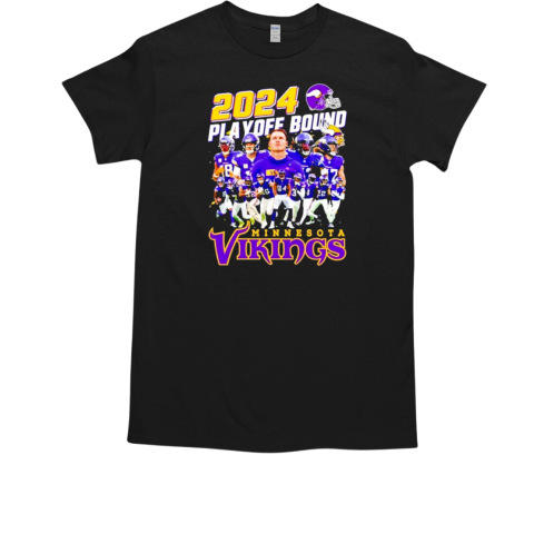 Minnesota Vikings football 2024 playoff bound players T-Shirt