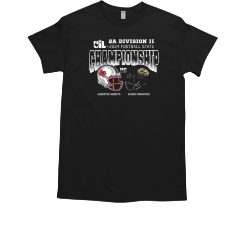 Muenster Hornets Vs Shiner Comanches 2A Division II 2024 UIL State Football Championship Head to Head T-Shirt