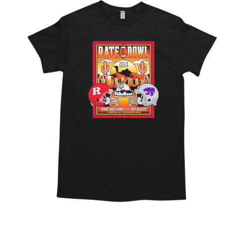 Rutgers Scarlet Knights vs State Wildcats 2024 Rate Bowl Phoenix,AZ December 26th Matchup T-Shirt