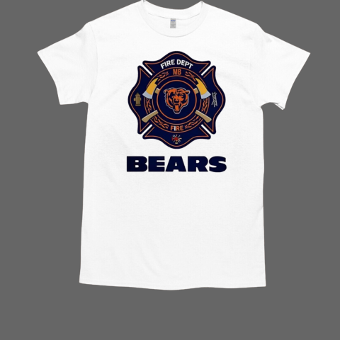 Firefighter Appreciation Chicago Bears logo T-Shirt