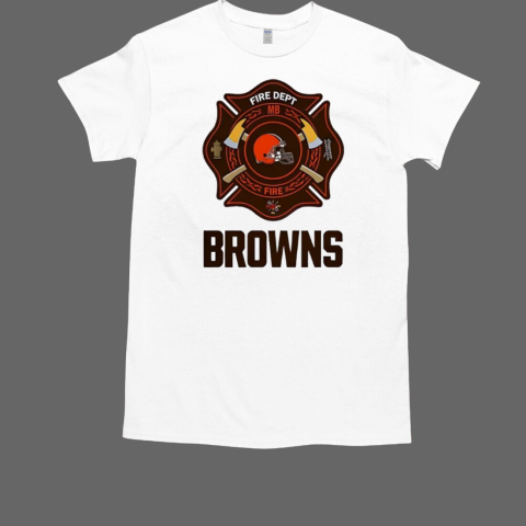 Firefighter Appreciation Cleveland Browns logo T-Shirt