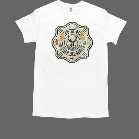 Firefighter Appreciation Milwaukee Bucks 2024 logo T-Shirt