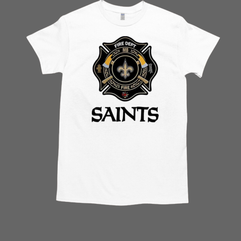 Firefighter Appreciation New Orleans Saints logo T-Shirt