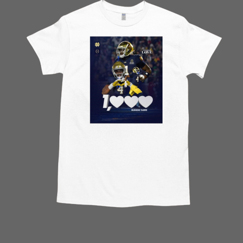 Jeremiyah Love is electric Notre Dame Fighting Irish 1000 Rushing Yards CFP Playoffs 2024 25 T-Shirt