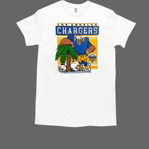 Los Angeles Chargers Crenshaw Skate Club Light Blue Palm Tree Est 1960 T-Shirt