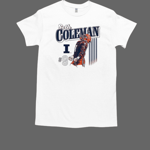 Seth Coleman #9 Illinois Fighting Illini Football T-Shirt