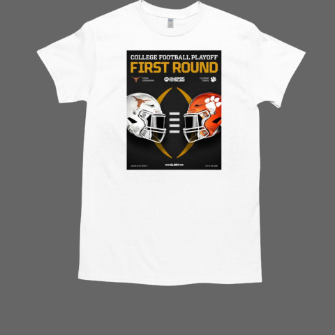 Texas Longhorns Vs Clemson Tigers Helmet 2025 College Football Playoff First Round Bring Glory Home T-Shirt