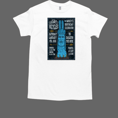 54 Bicycles At Charleston Pour House In Charleston, SC On Jan 4 2025 Tour Poster T-Shirt