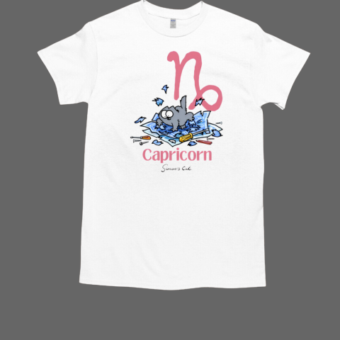 Cat Zodiac Capricorn Simon's Cat T-Shirt