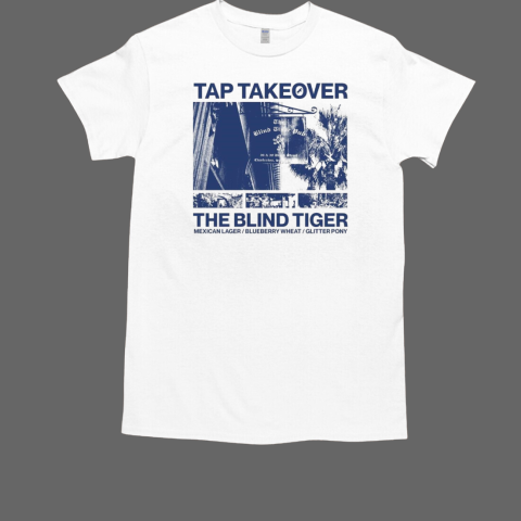 Tap Takeover The Blind Tiger Mexican Lager Blueberry Wheat Glitter Pony Vintage T-Shirt