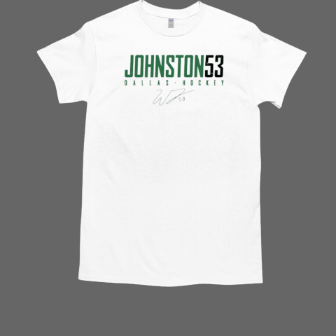 Wyatt Johnston 53 Dallas Stars Hockey Elite signature T-Shirt