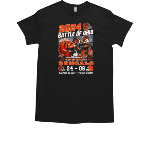 Cincinnati Bengals Battle Of Ohio 2024 Mascot T-Shirt