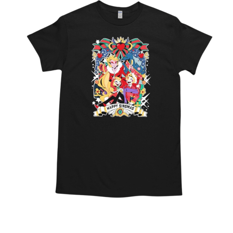 Hazbin Hotel Lucky Chandl Happy Sinsmas T-Shirt