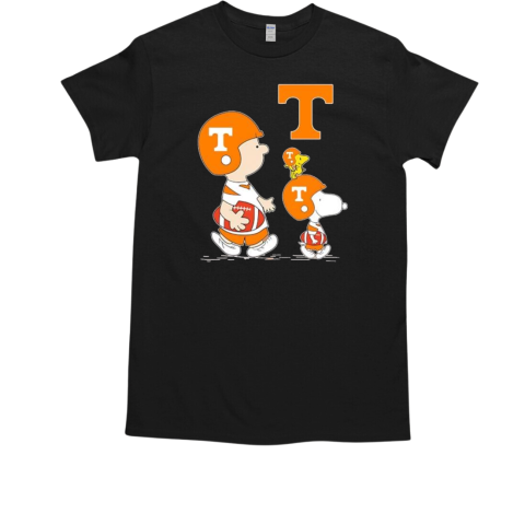 Tennessee Vols x Peanuts football gang Charlie Brown Snoopy Woodstock T-Shirt