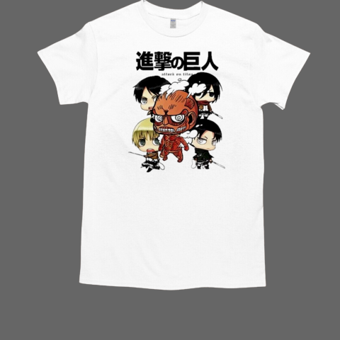 Kawaii Character Attack On Titan T-Shirt