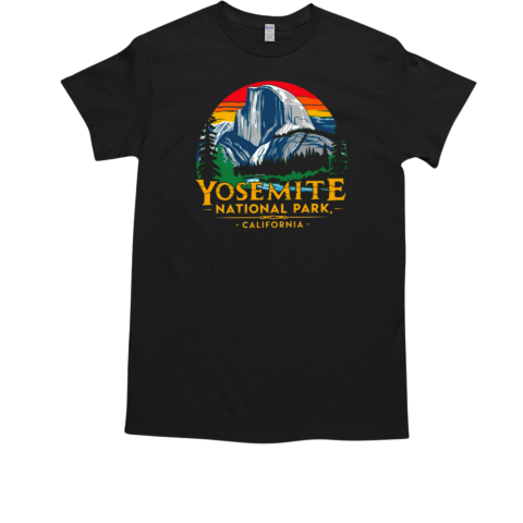 Mountain Yosemite National Park California Retro T-Shirt