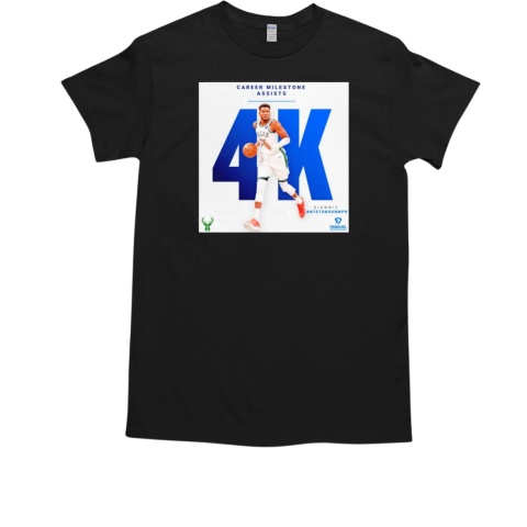 Giannis Antetokounmpo Milwaukee Bucks career milestone assists 4K T-Shirt