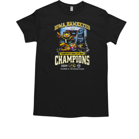 Iowa Hawkeyes Transperfect Music Bowl Champions 2025 T-Shirt