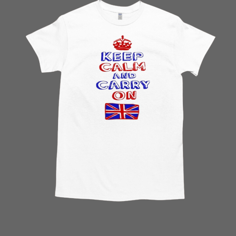 Keep Calm And Carry On England Flag T-Shirt