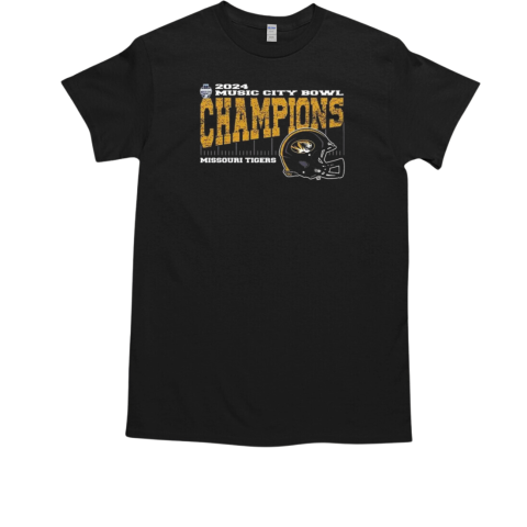 Missouri Tigers 2024 2024 Music City Bowl Champions Vintage Style Helmet T-Shirt