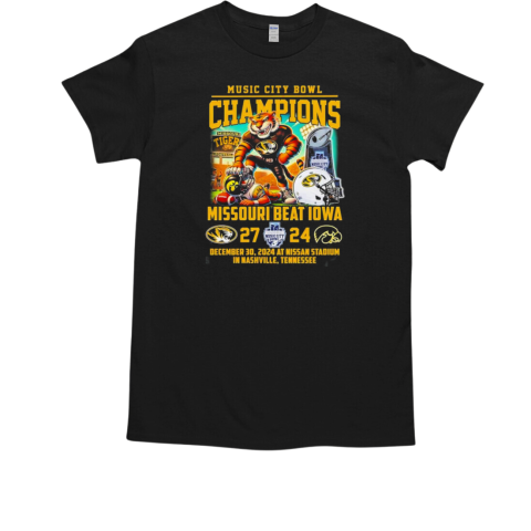 Missouri Tigers 2024 Music City Bowl Champions Beat Iowa State T-Shirt