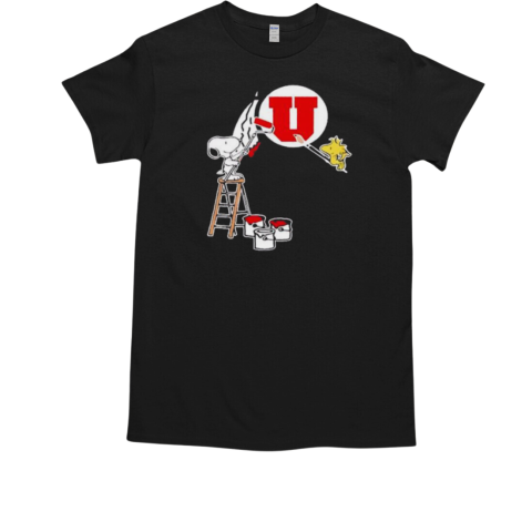 Peanuts painting Utah Utes logo T-Shirt