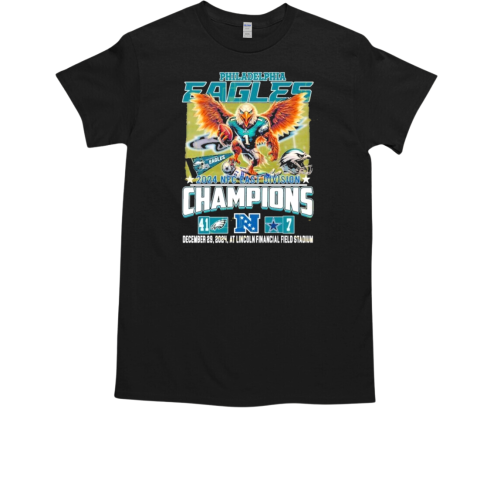 Philadelphia Eagles 2024 NFC East Division Champions December 29 2024 At Lincoln Financial Field Stadium T-Shirt