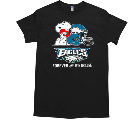 Snoopy Philadelphia Eagles forever win or lose T-Shirt