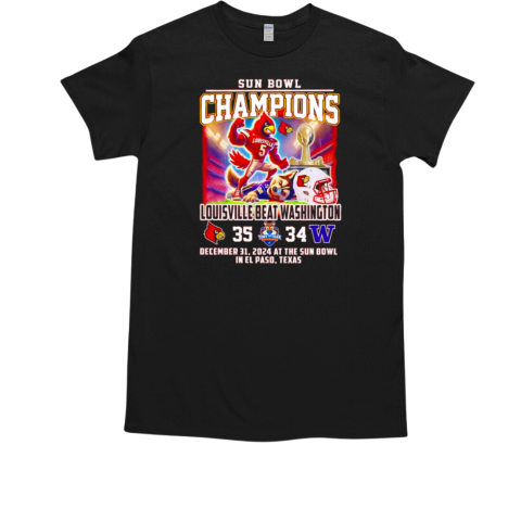 Sun Bowl Champions Louisville beat Washington mascot T-Shirt