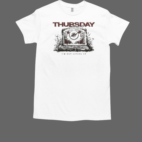 Thursday I'm Not Giving Up Red Roses Gravestone Khaki T-Shirt