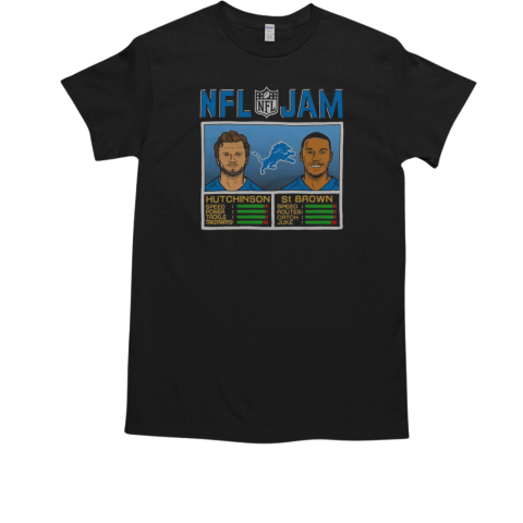 Official NFL Jam Lions Hutchinson And St Brown T-Shirt