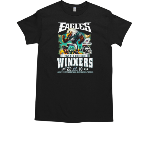 Philadelphia Eagles 2025 NFC Wild Cards Winner Beat Green Bay Mascot T-Shirt