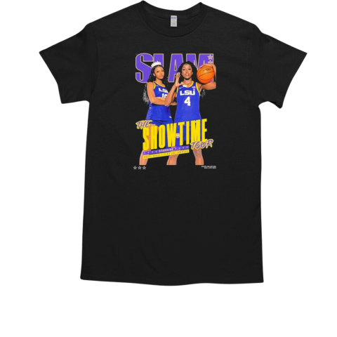 Angel Reese And Flau'jae Johnson The Showtime Tour Slam Cover LSU Tigers Women's Basketball T-Shirt