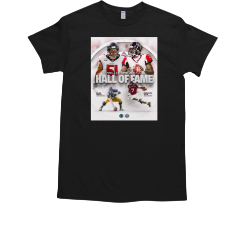 Atlanta Falcons Alex Mack And Michael Vick 2025 Inductee College Football Hall Of Fame T-Shirt