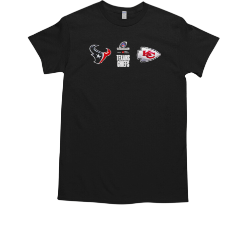 Houston Texans And Kansas City Chiefs Matchup 2025 AFC Divisional Round Head To Head Official Logo Teams T-Shirt