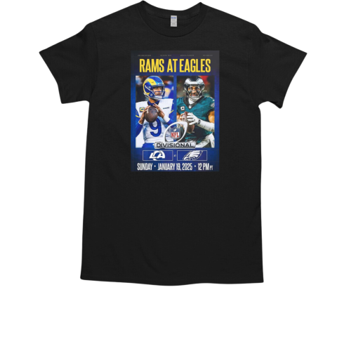 Los Angeles Rams Vs Philadelphia Eagles NFL Divisional Matchups On Sunday January 19th 2025 T-Shirt